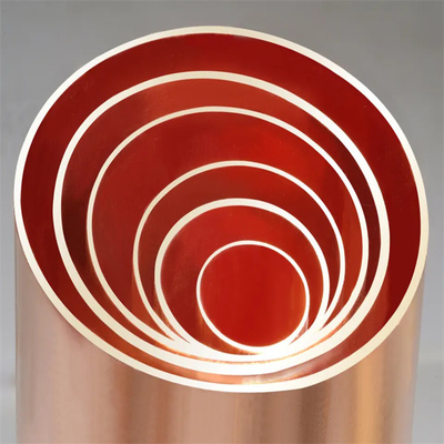 Astm C12200 ท่อทองแดงขนาดเส้นผ่านศูนย์กลาง 25 มม. 5 นิ้วสำหรับอุตสาหกรรมเครื่องทำความเย็น