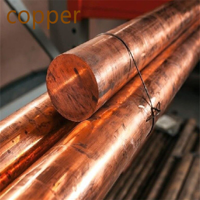 ความบริสุทธิ์สูง C11000 Copper Bar 12mm Dia Solid Copper Ground Rods