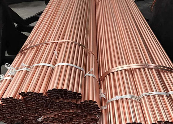 ท่อทองแดงท่อทองแดง C12200 มาตรฐาน ASTM ตรงในขนาดต่างๆ